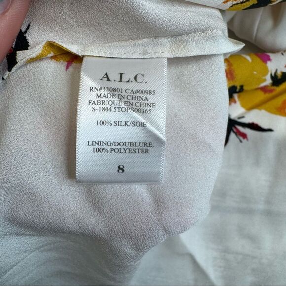 A.L.C. Women's Floral Silk Sleeveless top - Picture 6 of 10